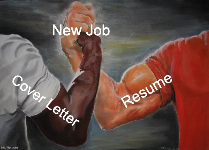 cover letter meme, career meme