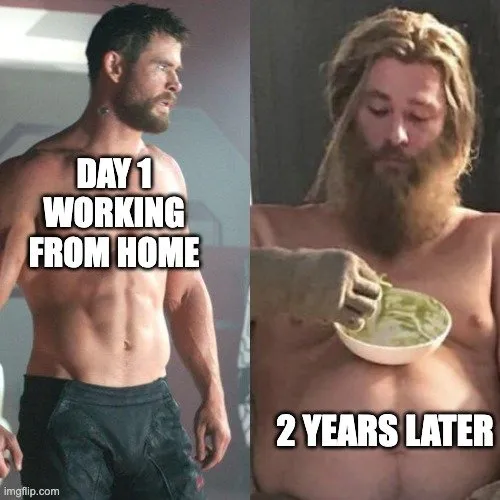 covid weight gain meme thor