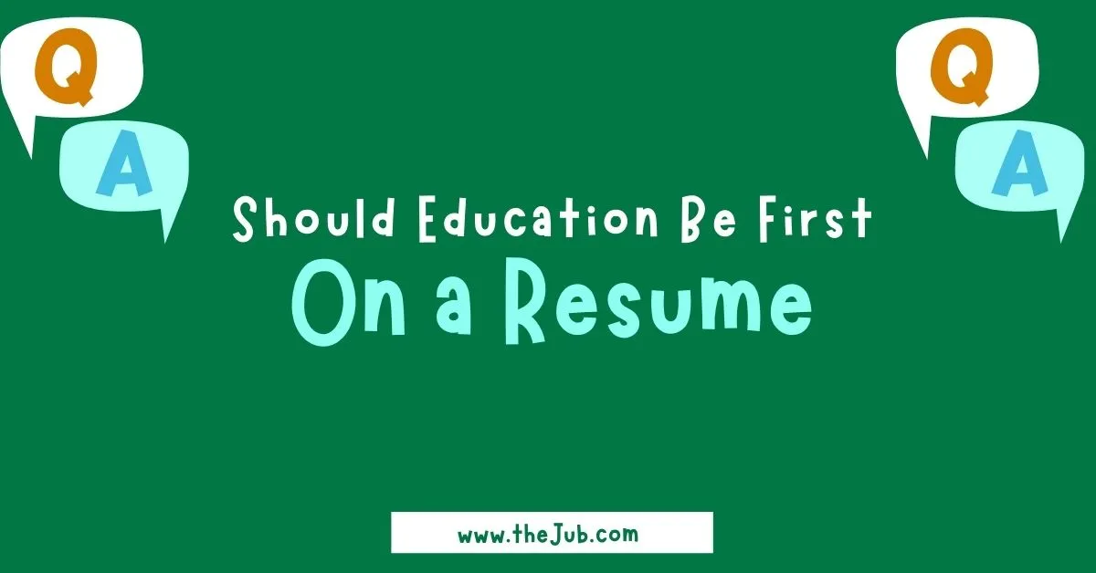 Image for Should Education Be First On A Resume? Weighing Your Options article